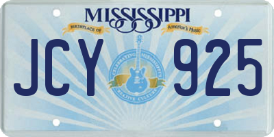 MS license plate JCY925
