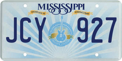 MS license plate JCY927