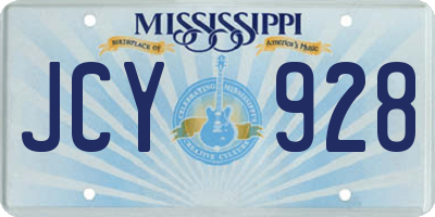 MS license plate JCY928