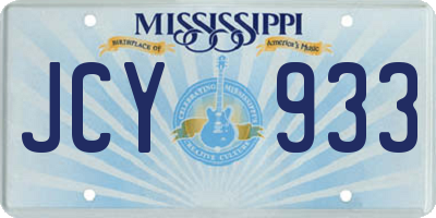 MS license plate JCY933