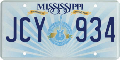 MS license plate JCY934