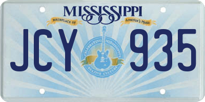 MS license plate JCY935