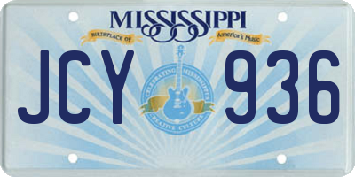 MS license plate JCY936