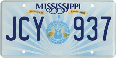 MS license plate JCY937