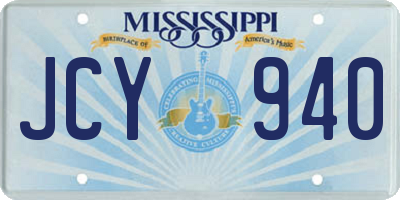 MS license plate JCY940