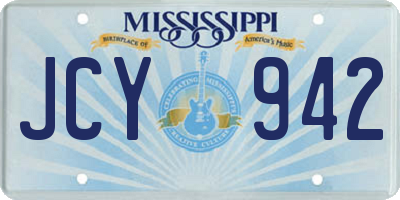 MS license plate JCY942