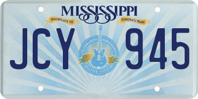 MS license plate JCY945