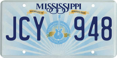 MS license plate JCY948