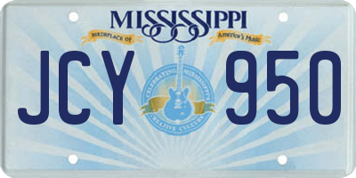 MS license plate JCY950