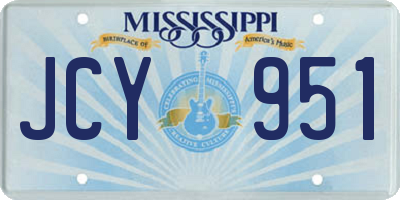 MS license plate JCY951