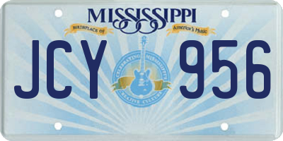 MS license plate JCY956