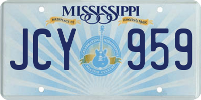 MS license plate JCY959