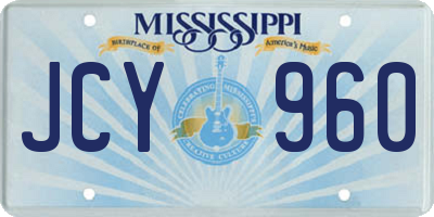 MS license plate JCY960