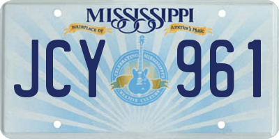 MS license plate JCY961