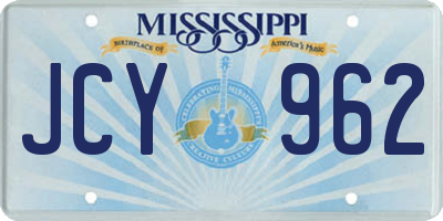 MS license plate JCY962