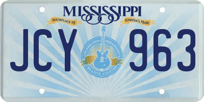 MS license plate JCY963