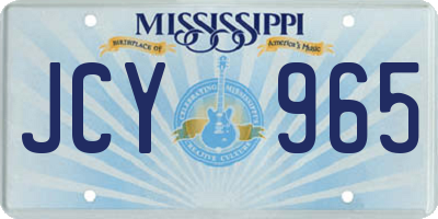 MS license plate JCY965