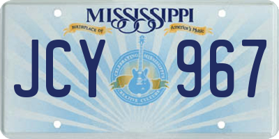 MS license plate JCY967
