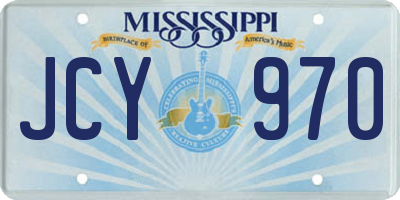 MS license plate JCY970