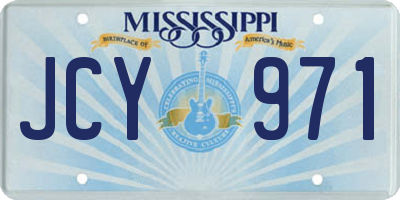 MS license plate JCY971