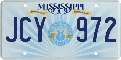 MS license plate JCY972