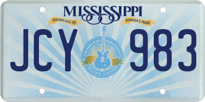 MS license plate JCY983