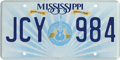 MS license plate JCY984