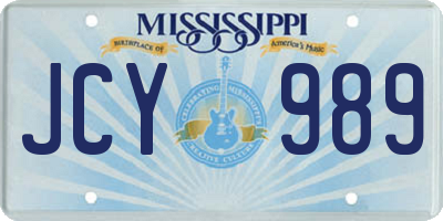 MS license plate JCY989