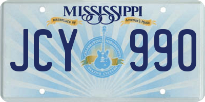 MS license plate JCY990
