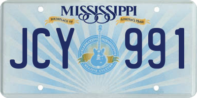 MS license plate JCY991