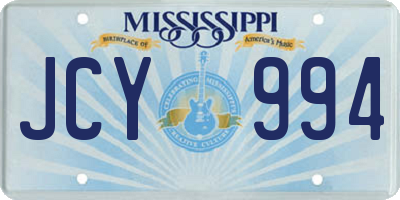 MS license plate JCY994