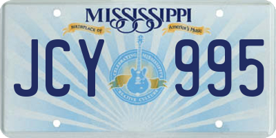 MS license plate JCY995