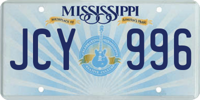 MS license plate JCY996