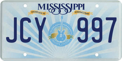 MS license plate JCY997