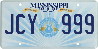 MS license plate JCY999