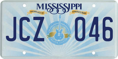 MS license plate JCZ046