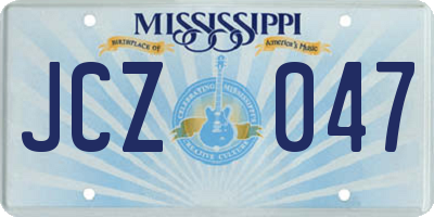 MS license plate JCZ047