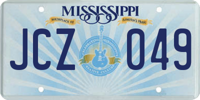 MS license plate JCZ049