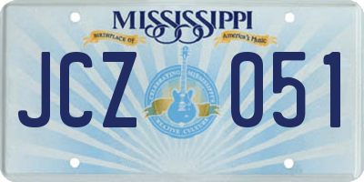 MS license plate JCZ051