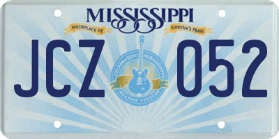 MS license plate JCZ052