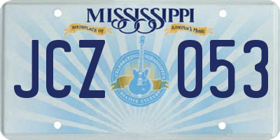 MS license plate JCZ053