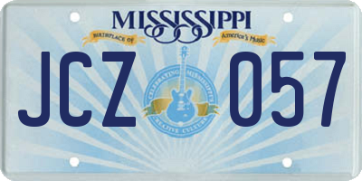 MS license plate JCZ057
