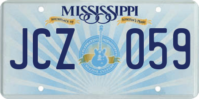 MS license plate JCZ059