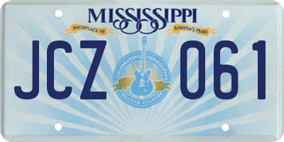 MS license plate JCZ061