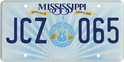 MS license plate JCZ065