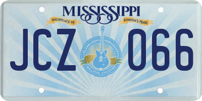 MS license plate JCZ066