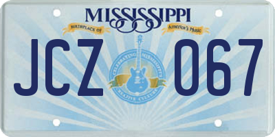 MS license plate JCZ067