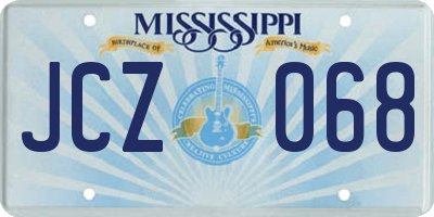 MS license plate JCZ068