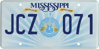 MS license plate JCZ071