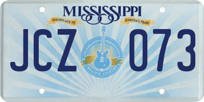 MS license plate JCZ073